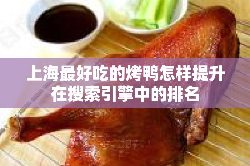 上海最好吃的烤鸭怎样提升在搜索引擎中的排名